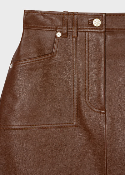 Paul Smith Women's Brown Leather Skirt outlook