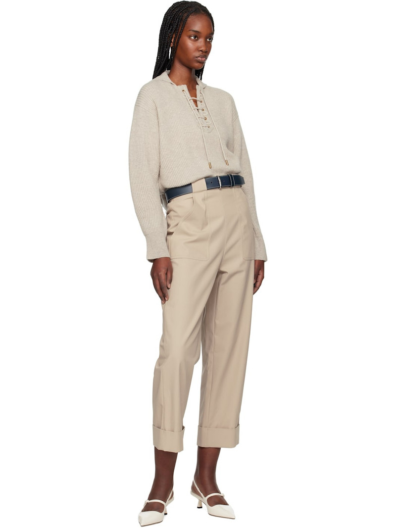 Max Mara Taupe Palio Trousers outlook