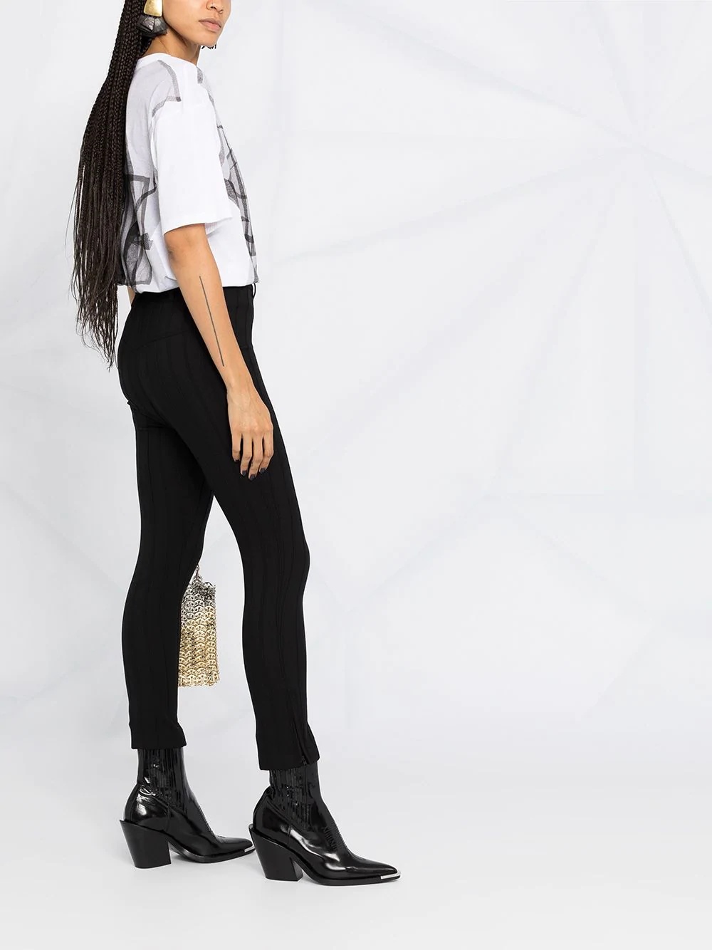 high-waisted skinny trousers - 6