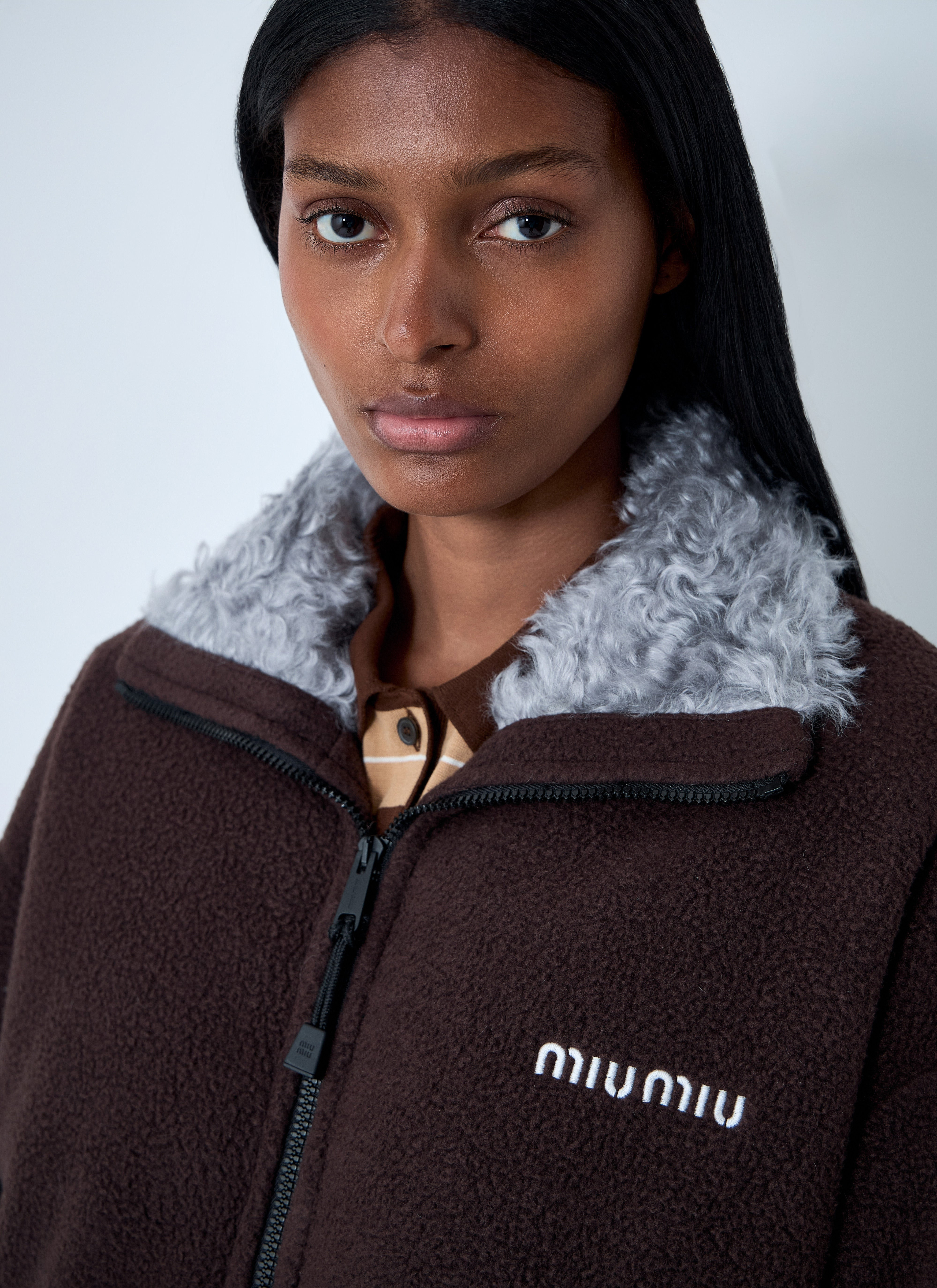 Miu Miu Women Zip-Up Fleece Jacket - 5
