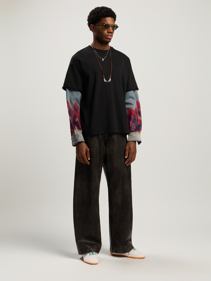 Palm Angels Flames Hybrid Shirt L/S outlook