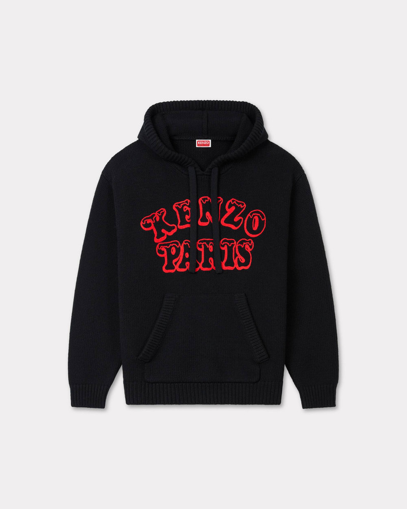 'KENZO VERDY MARKET' genderless knitted hoodie in wool and cotton - 1