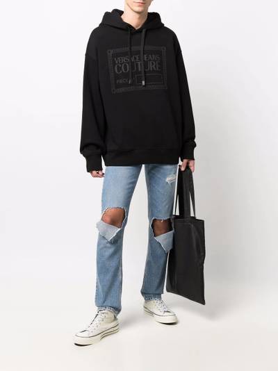 VERSACE JEANS COUTURE logo-print hoodie outlook