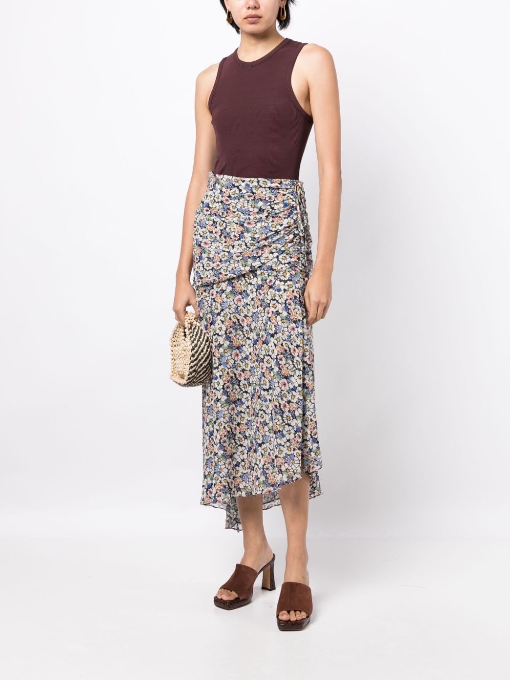 Lucien floral-print skirt - 2