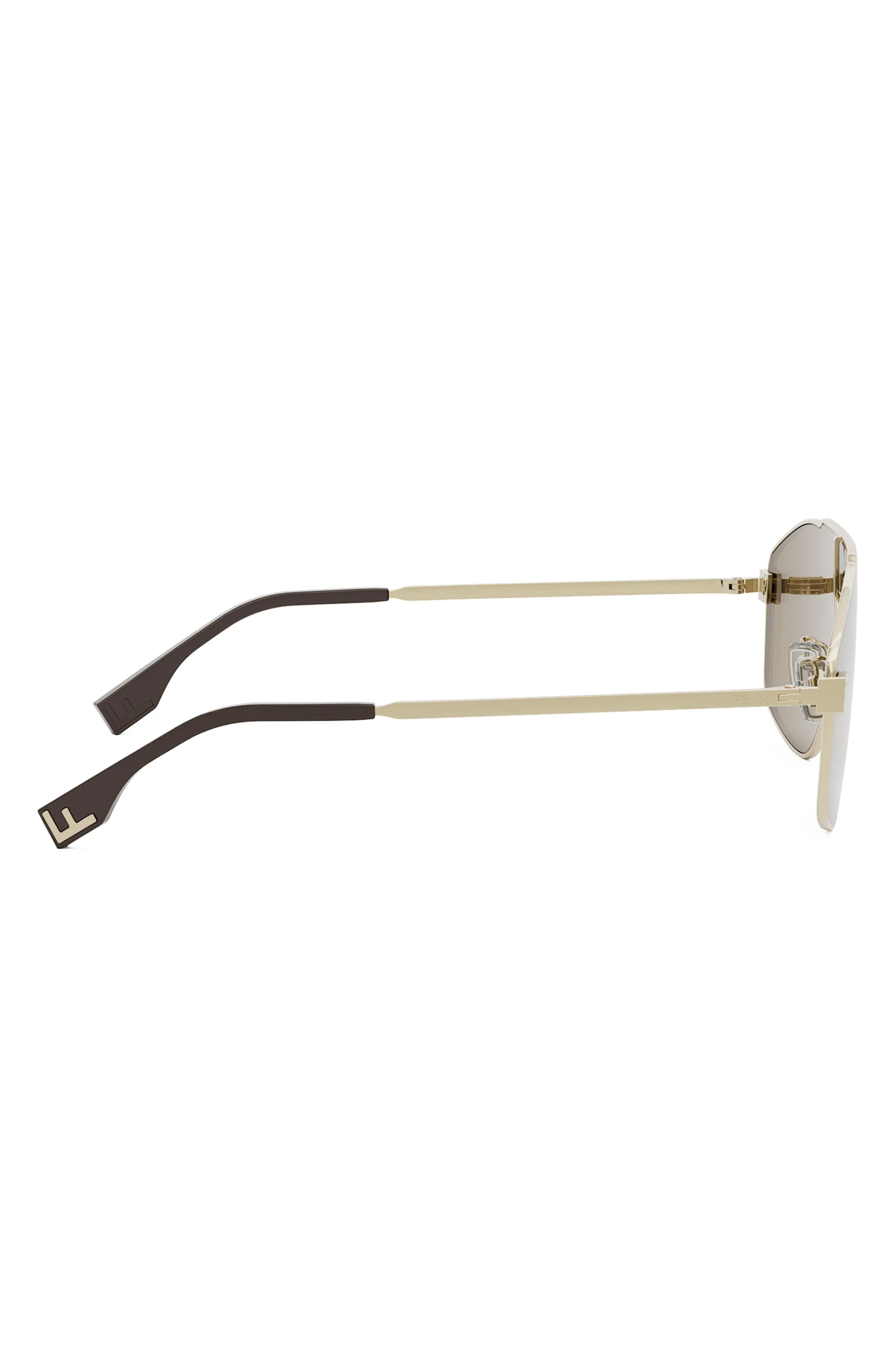 'Fendi Sky Mask Sunglasses in Gold /Brown - 3