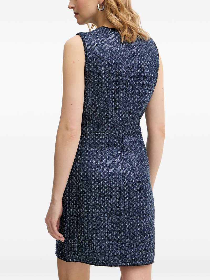 button pocket shift mini dress 3