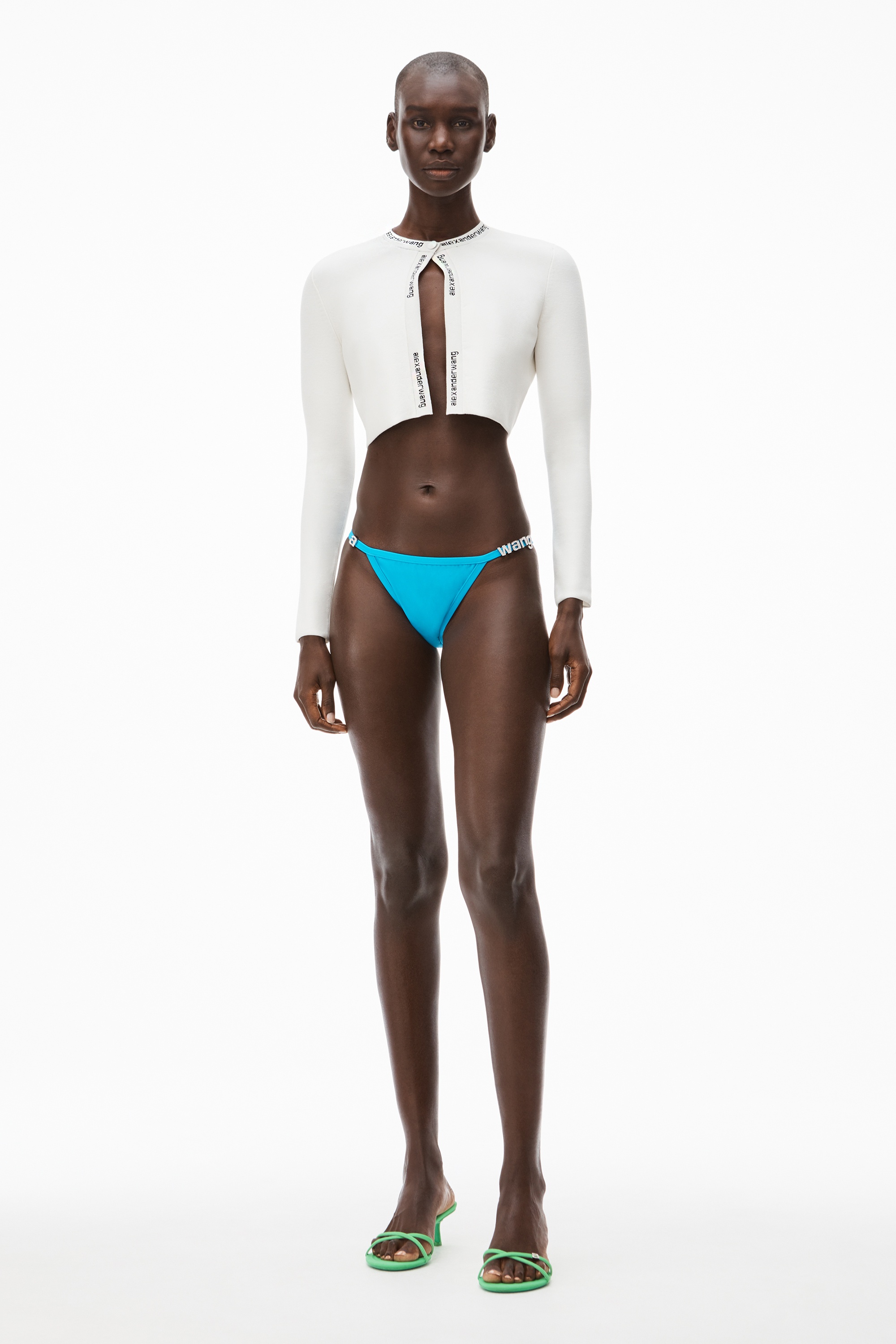 DIAMANTE LOGO BIKINI BOTTOM IN JERSEY - 2