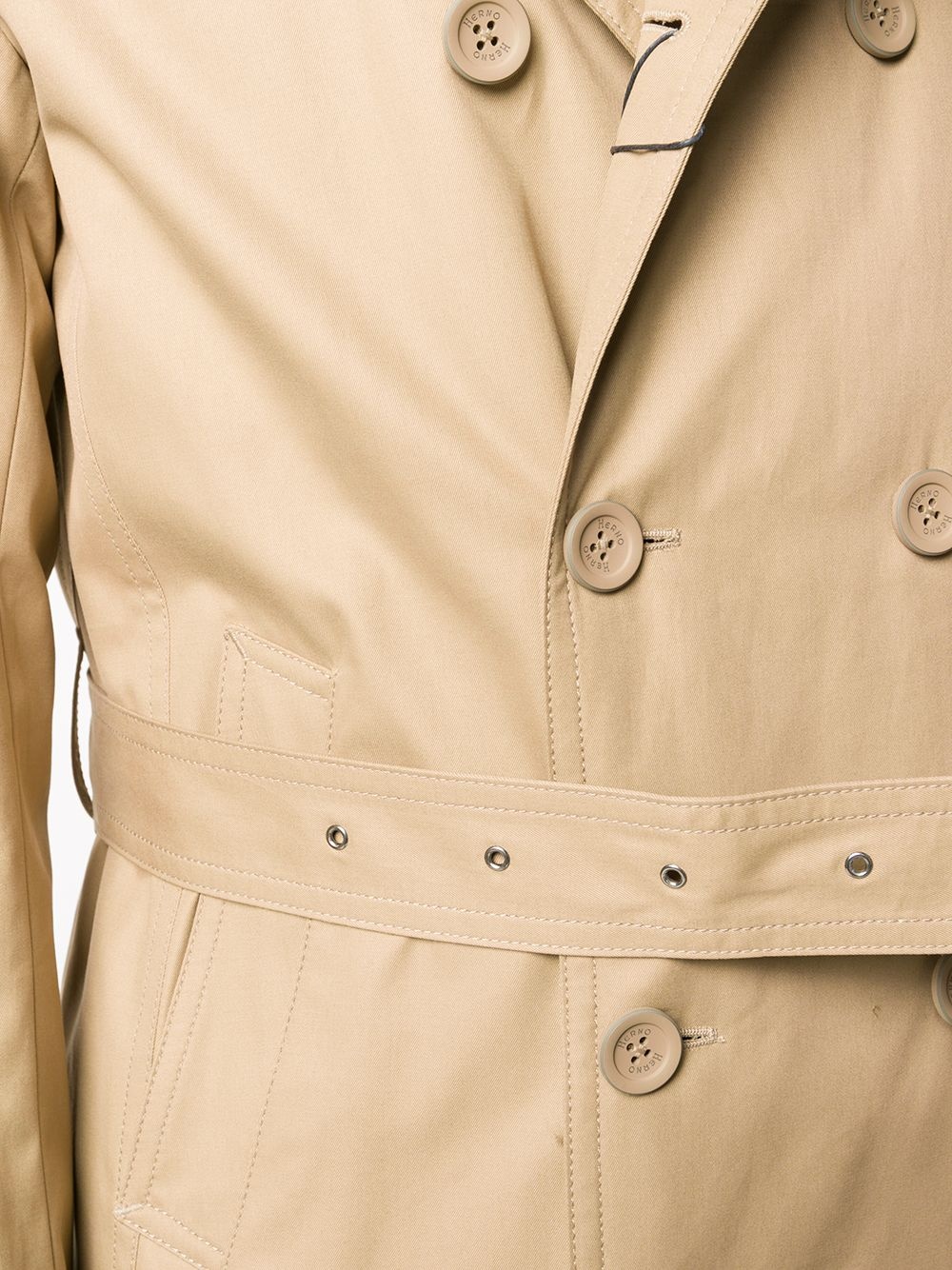 cotton double-breasted trench coat - 5