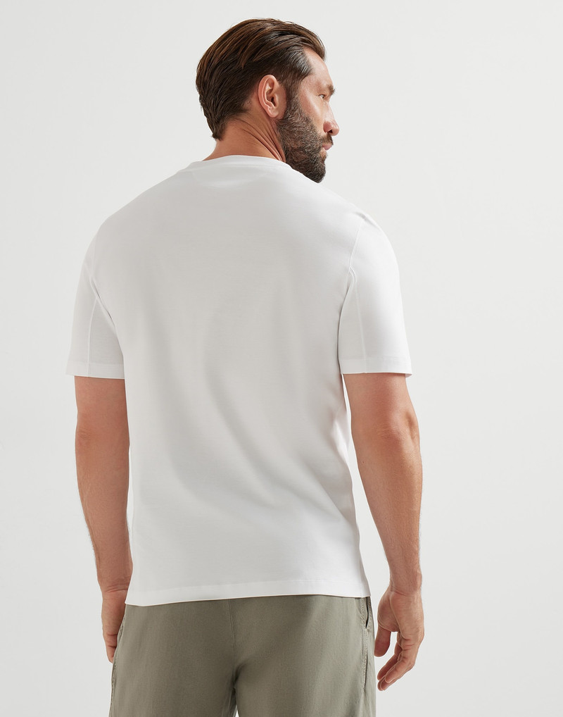 Brunello Cucinelli Cotton jersey crew-neck T-shirt with print outlook