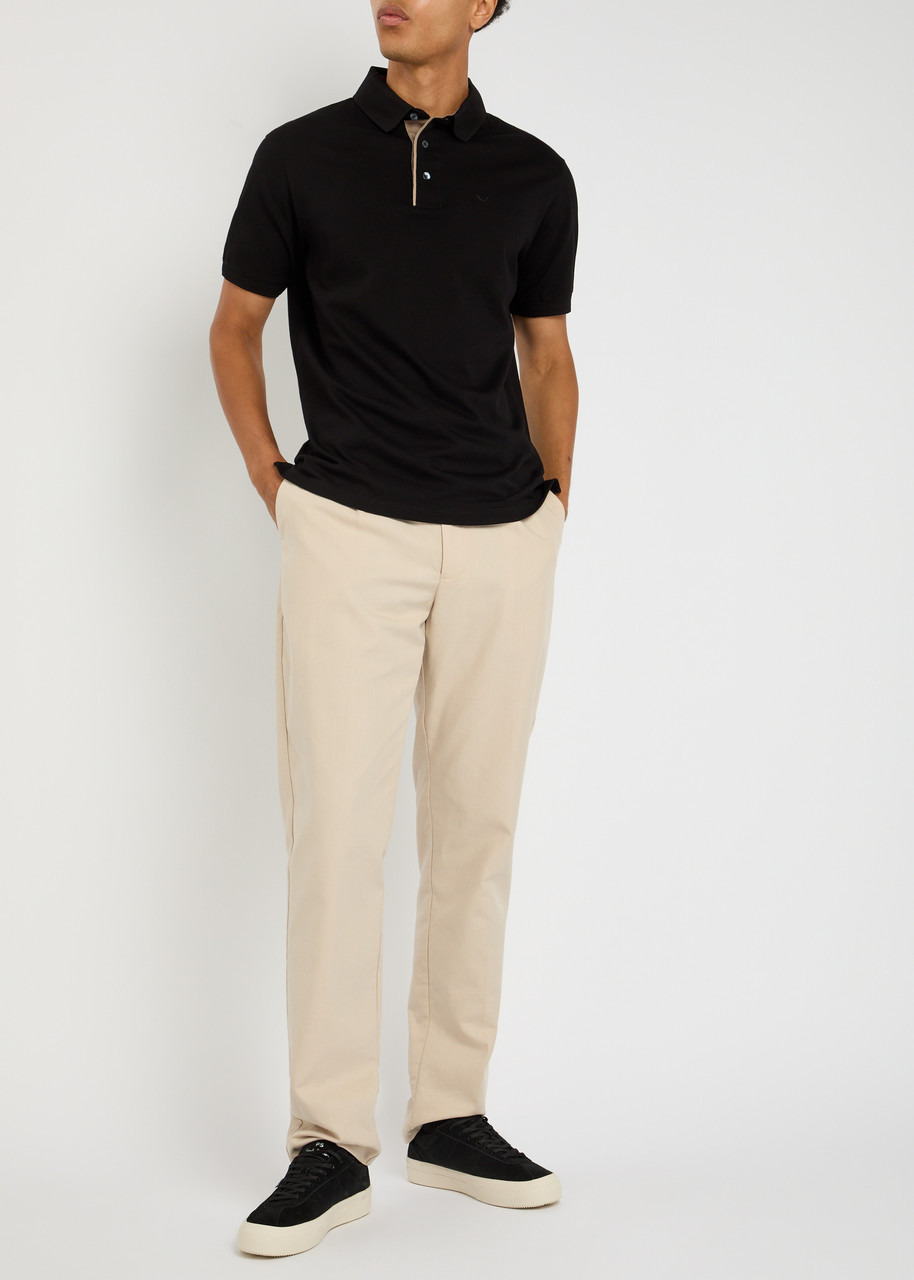 Emporio Armani Logo-embroidered Piqué Cotton Polo Shirt - 4