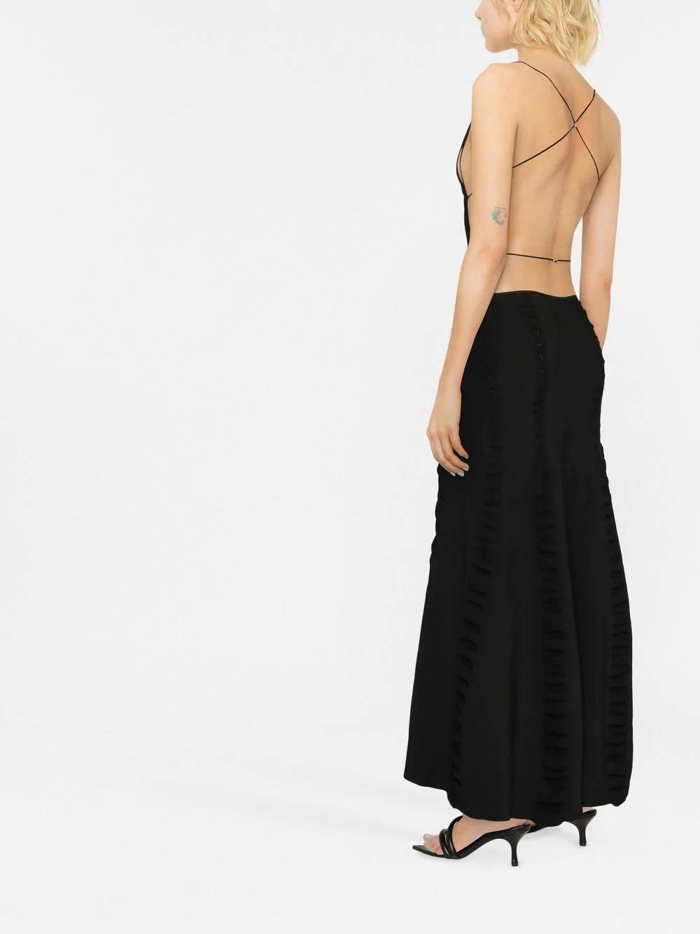Crema open-back ruched dress - 3