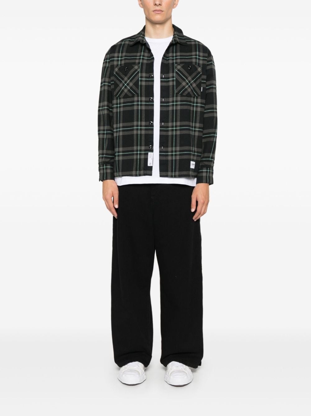 tartan-check shirt - 2