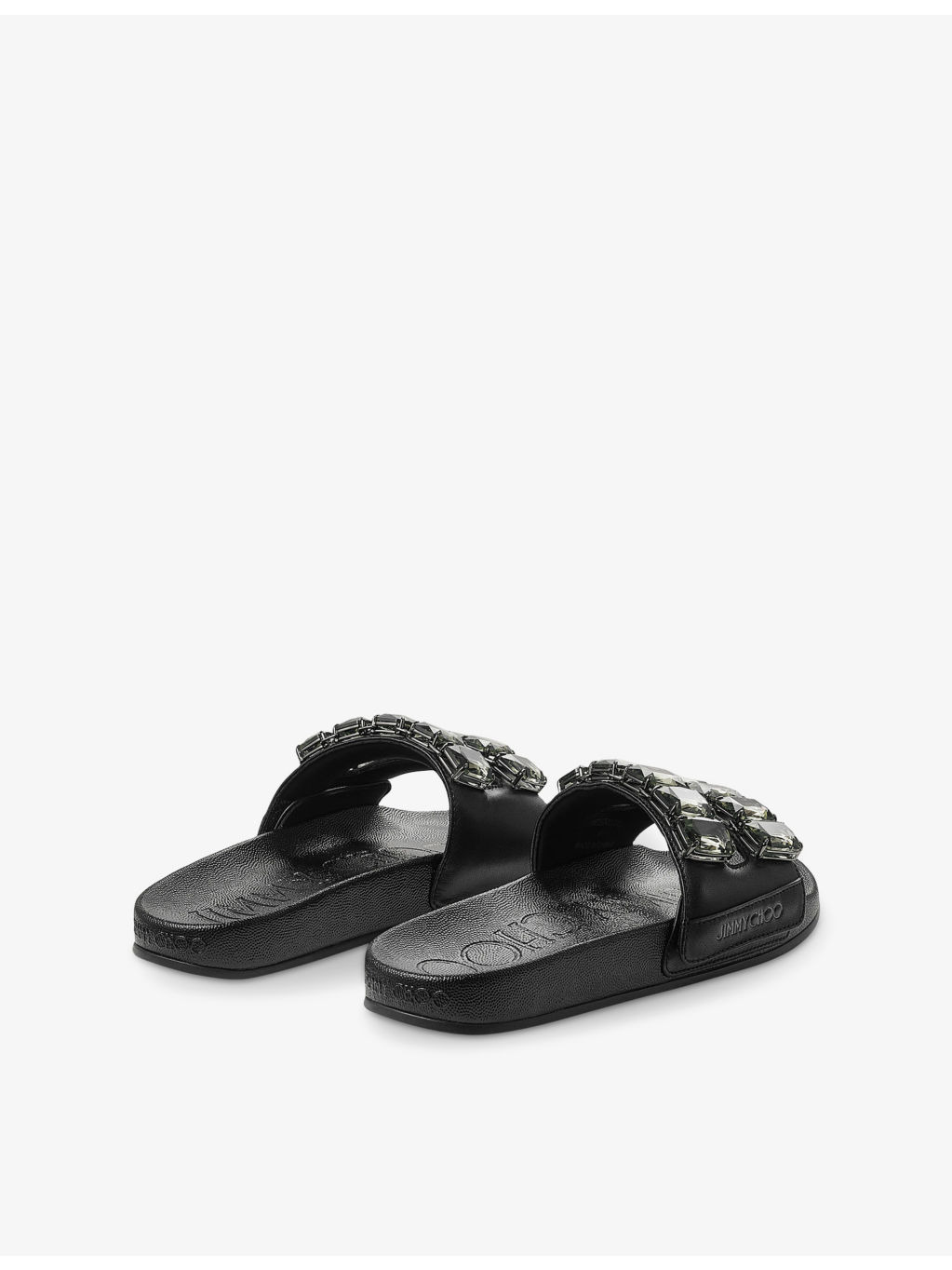 Fitz Crystal-Embellished Strap Leather Sandals - 4