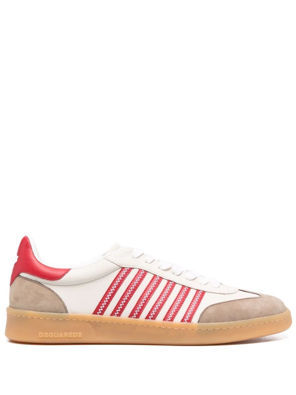 striped low-top sneakers - 1