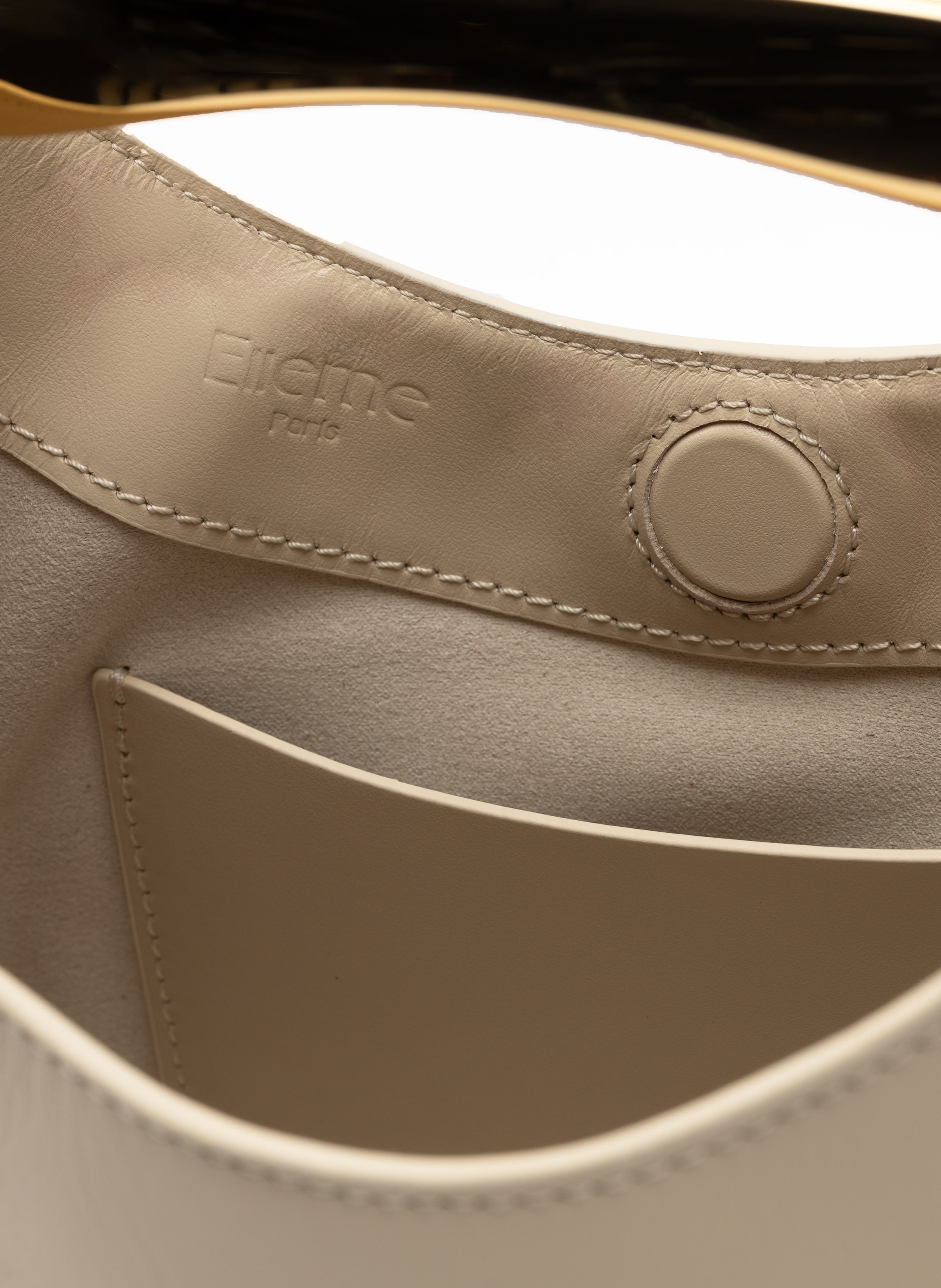 Small Boomerang Leather Sesame - 5