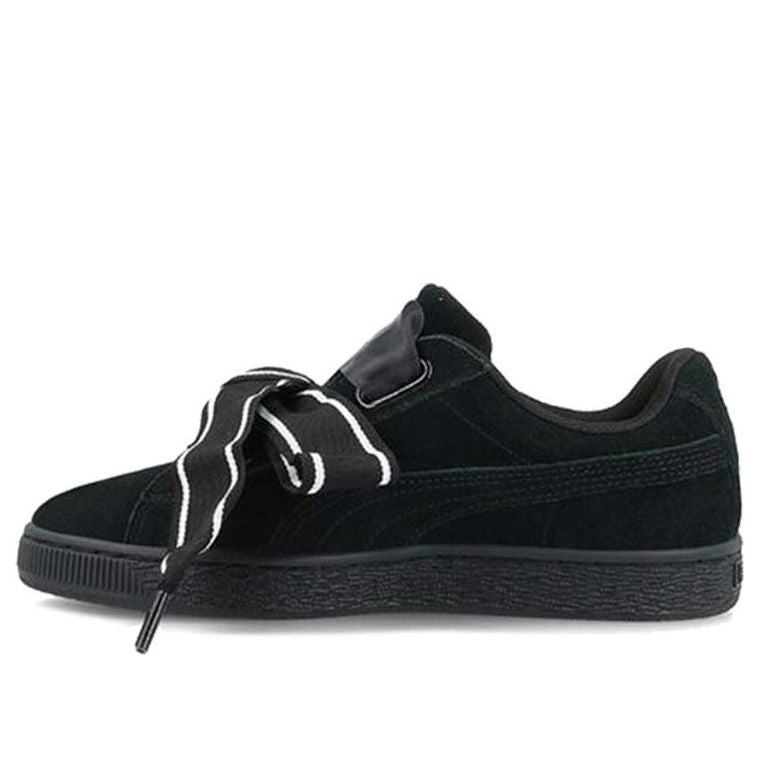 (WMNS) PUMA Suede Heart Satin NEW AUTHENTIC Black 364084-01 - 1