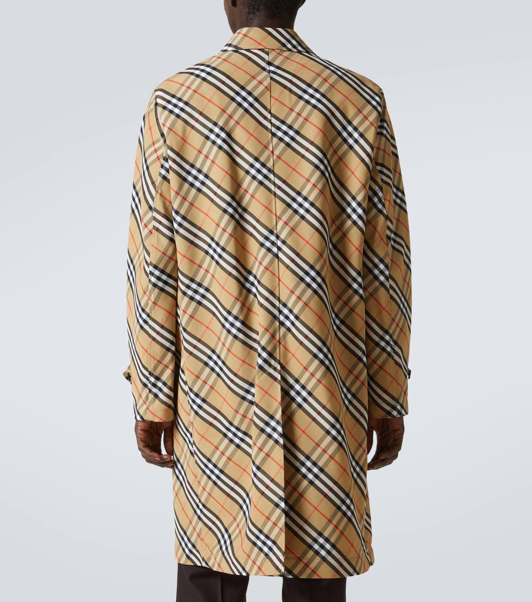 Burberry Check cotton car coat - 4