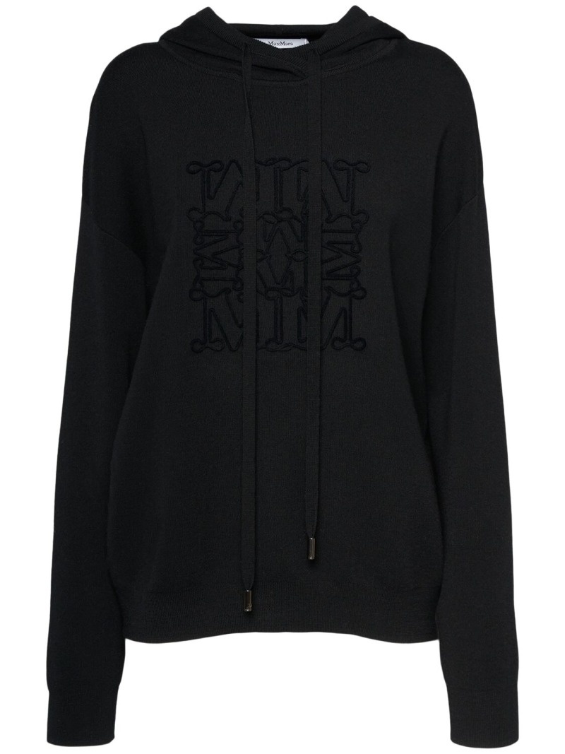 Pamir logo wool knit hoodie - 1