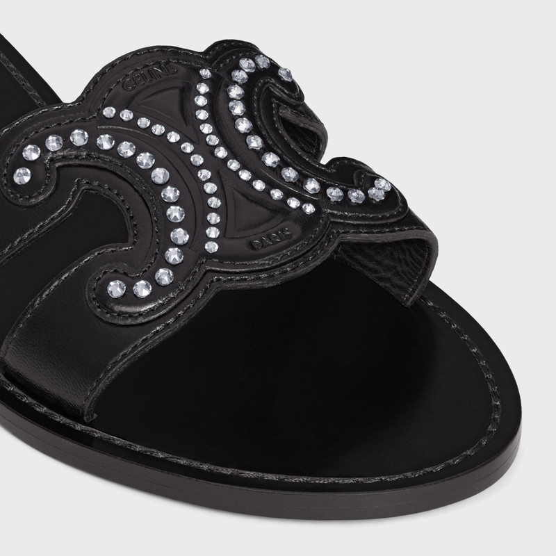 CELINE TRIOMPHE MULE in LAMBSKIN WITH STRASS 4