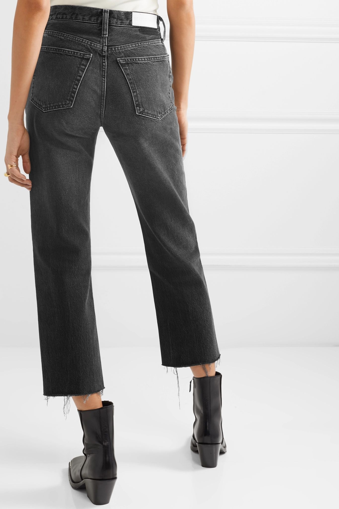 Originals Stove Pipe cropped high-rise straight-leg jeans - 4