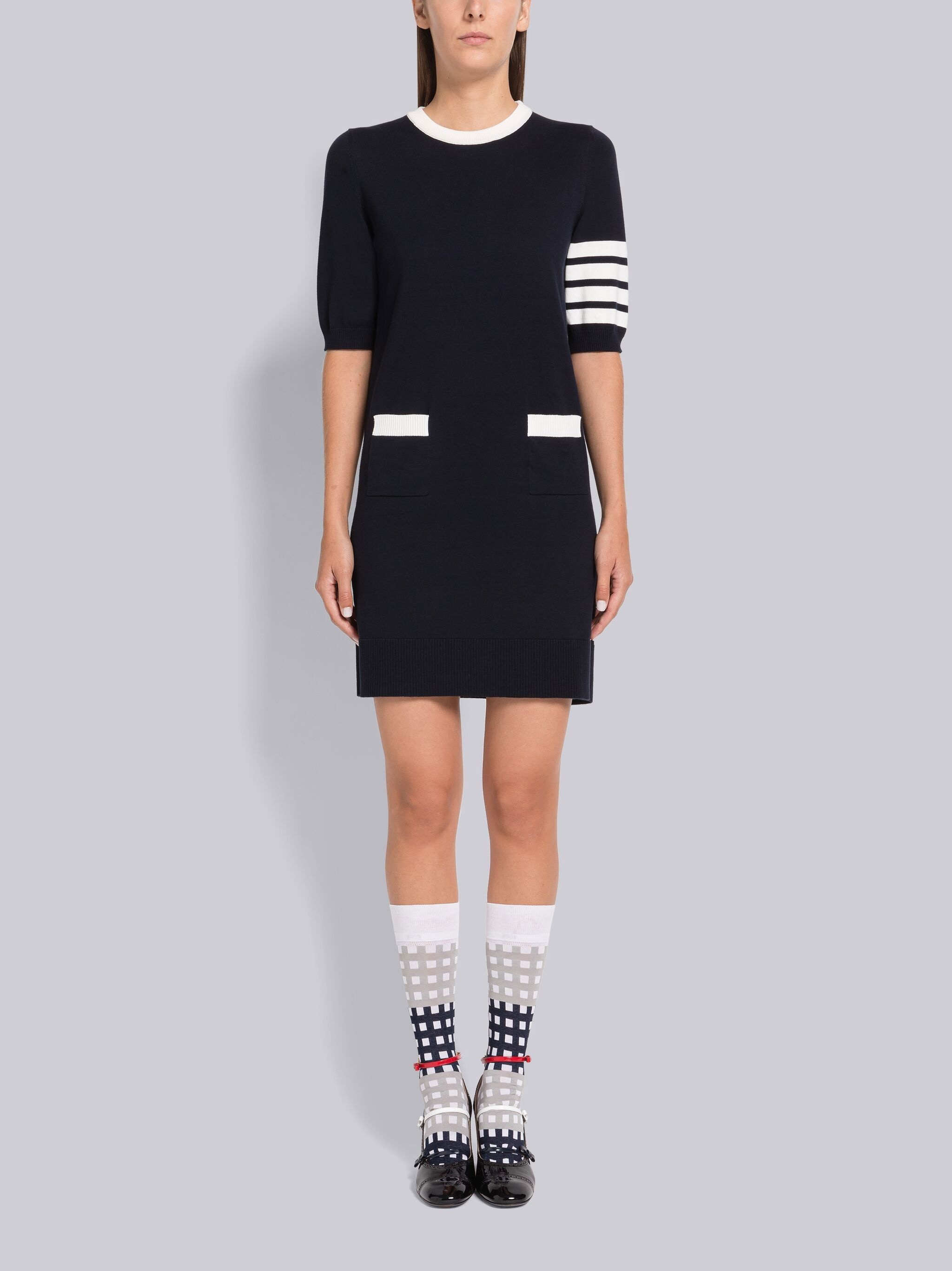 Thom Browne Navy Check Minidress