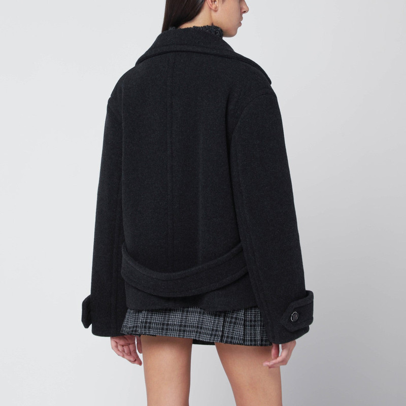 Dark grey mélange wool coat 3