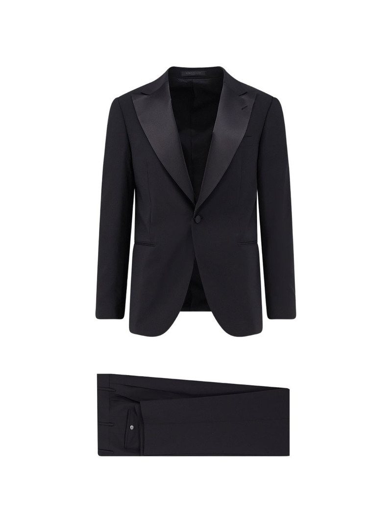 satin lapel single-breasted suit 1