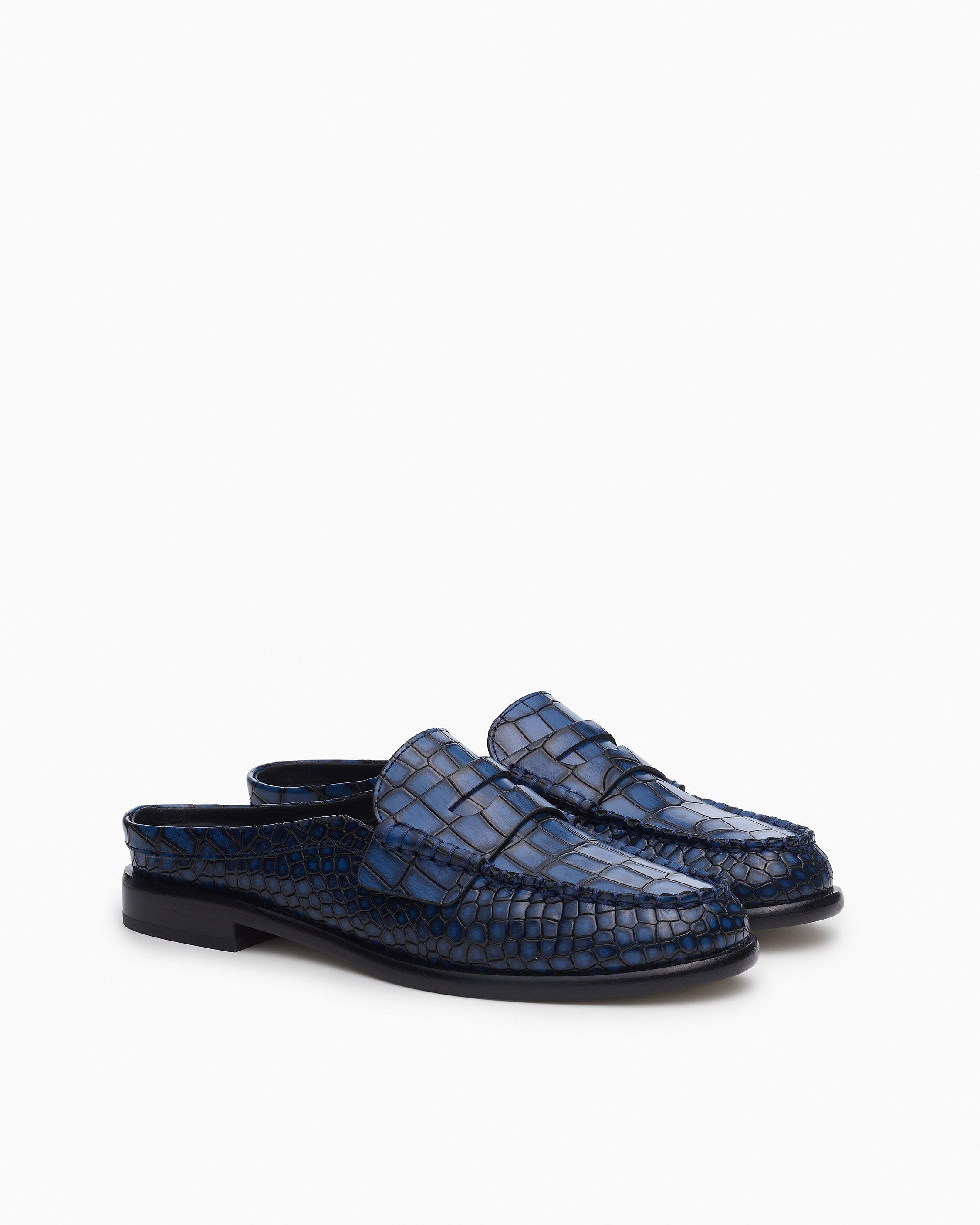 Carter Embossed Leather Mules - 3