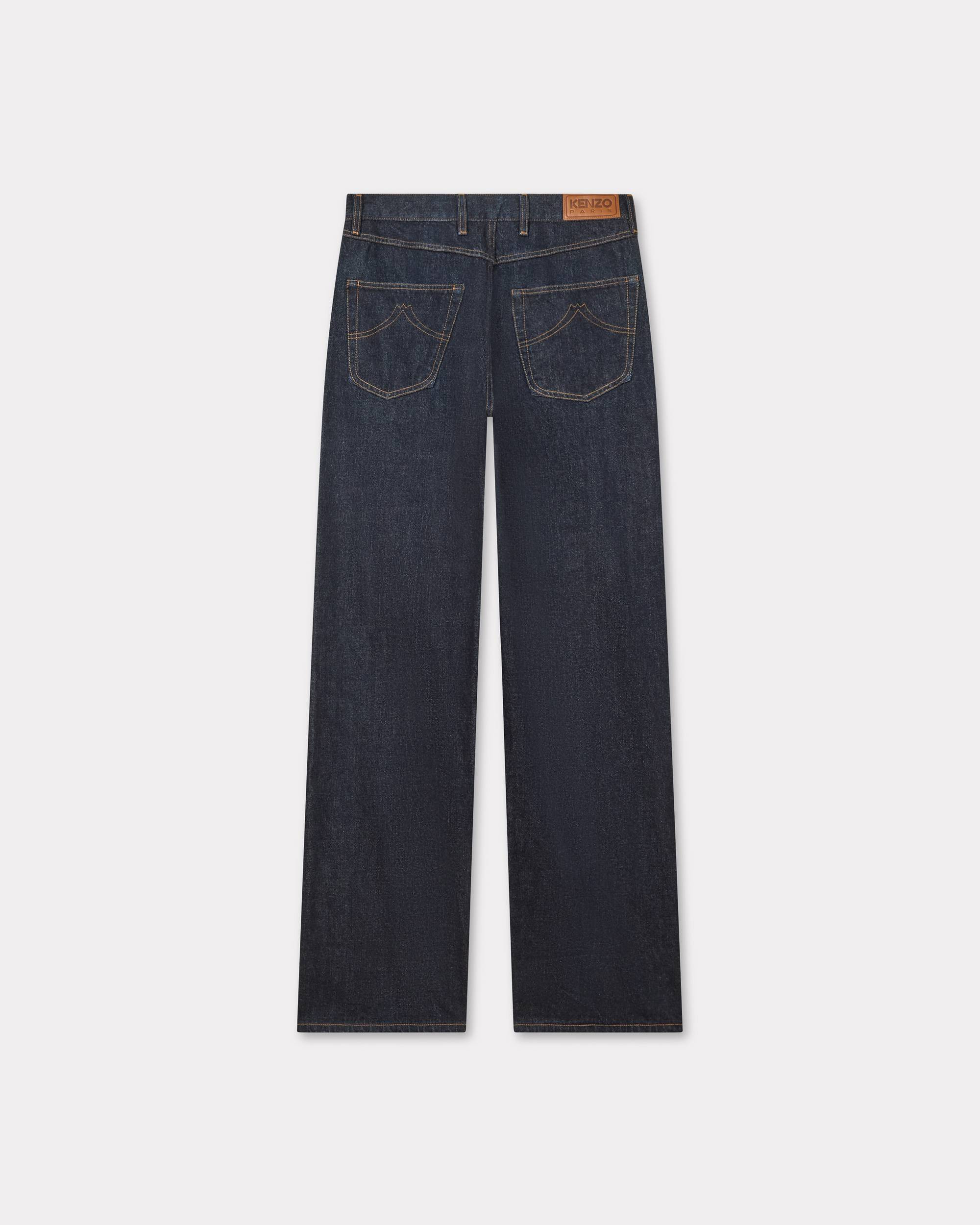Turn up wide fit jeans in Japanese denim - 3