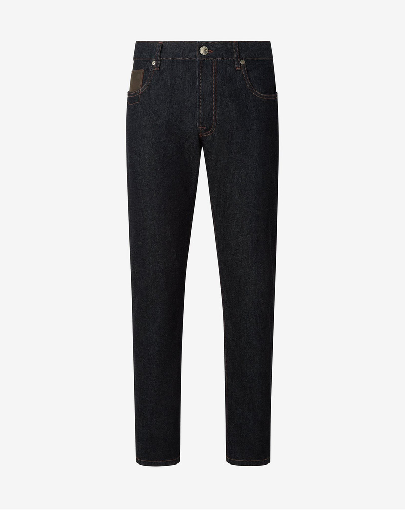 Blue stretch cotton jeans 1
