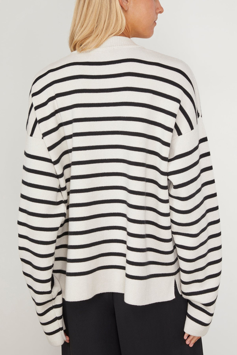 Embroidery Sailor Sweater in Chalk/Black 4