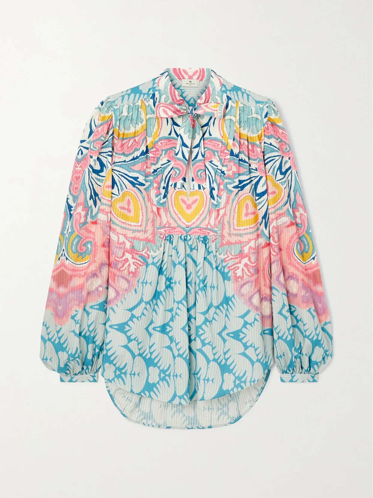 Printed Cotton And Silk-blend Blouse - 1