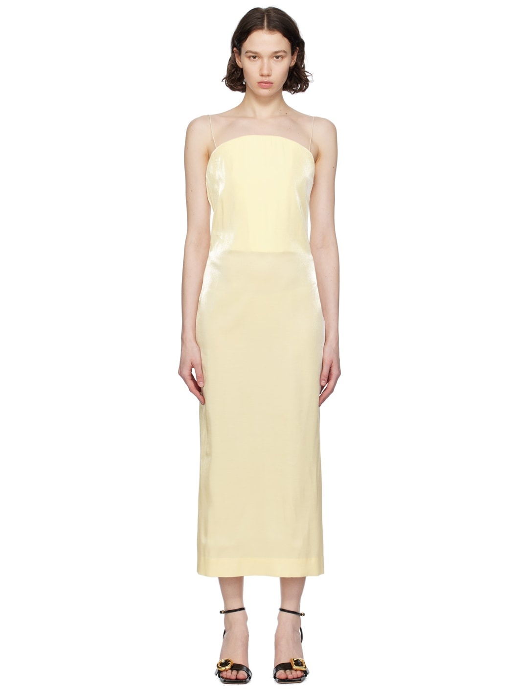 Yellow Les Sculptures 'La robe Carino' Midi Dress - 1
