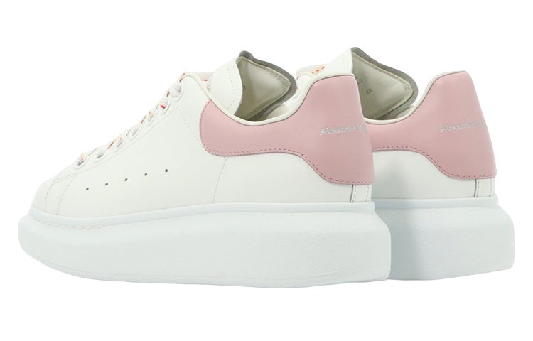 (WMNS) Alexander McQueen Oversized Larry Leather Sneakers 'White Pink' 718139WHGP58937 - 4