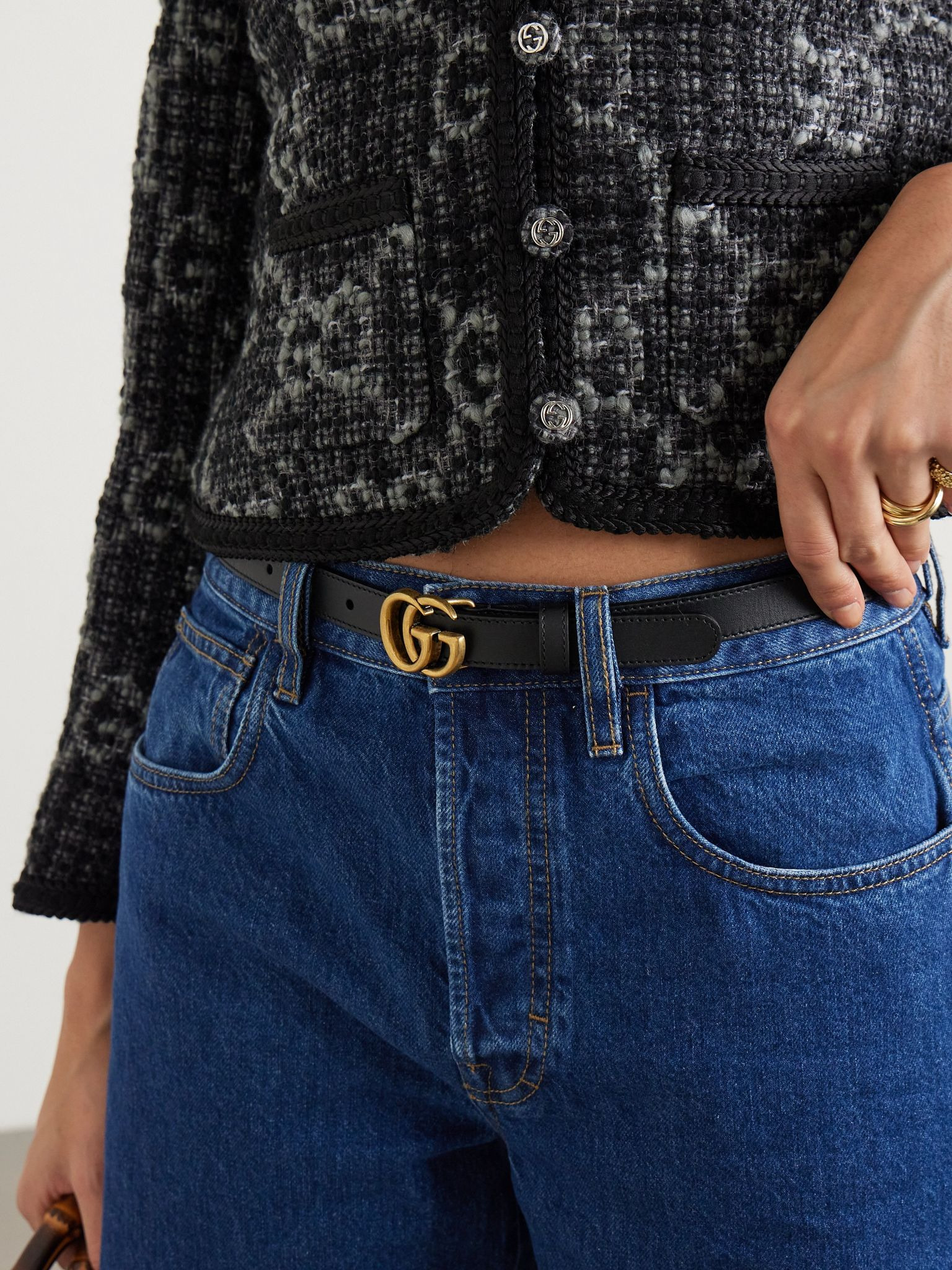 Leather belt Black - 2