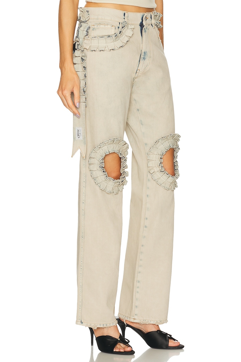 Ruffled Boyfriend Straight Leg - 2