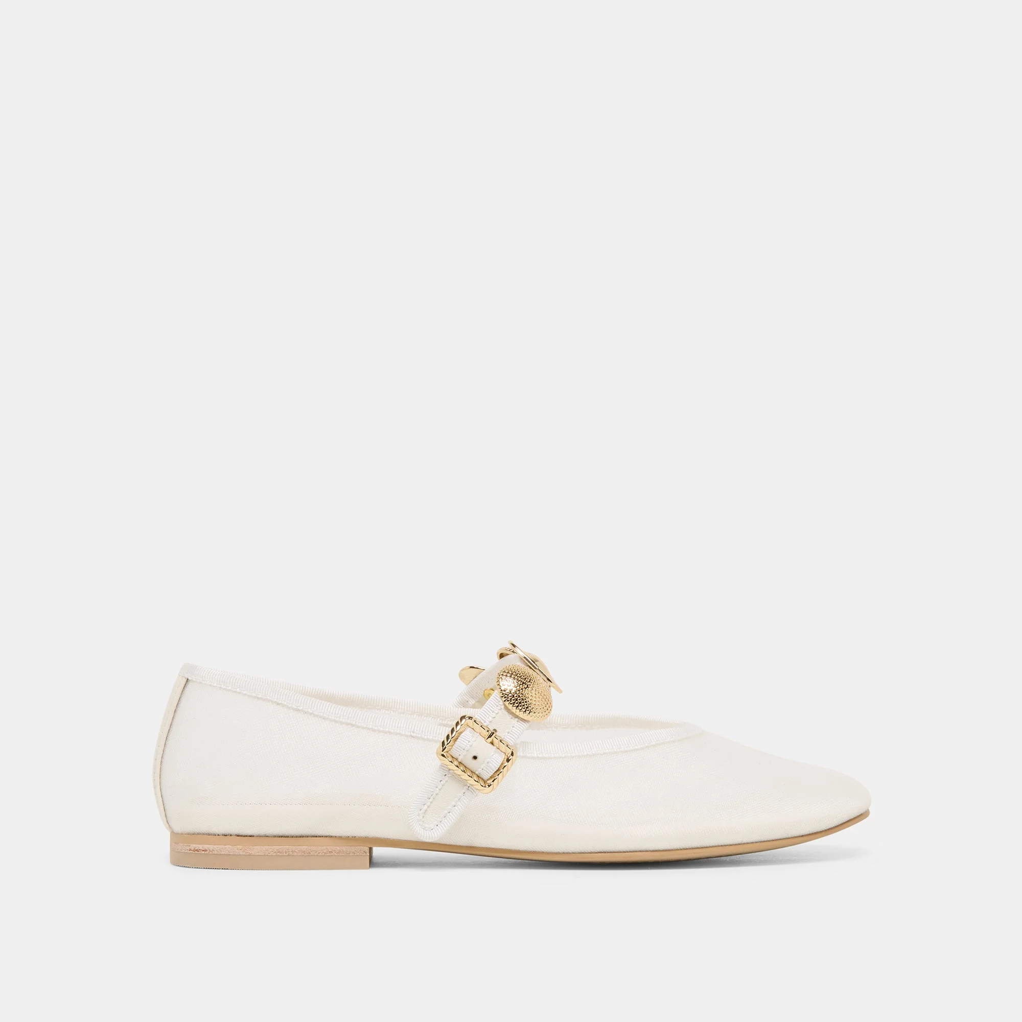 RELAN MESH BALLET FLATS WHITE MESH - 1