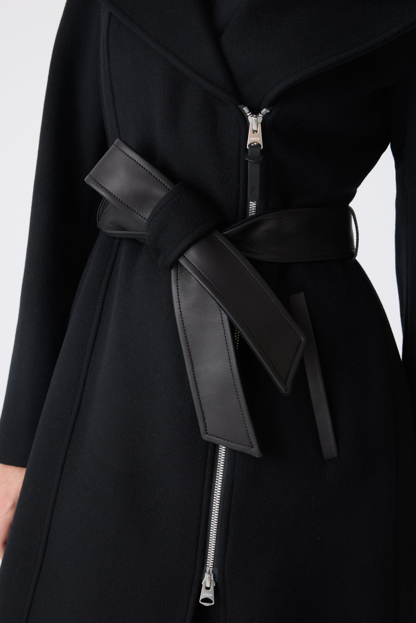 SHIA-LG 2-in-1 Double-Face Wool Coat With Removable Bib - 5