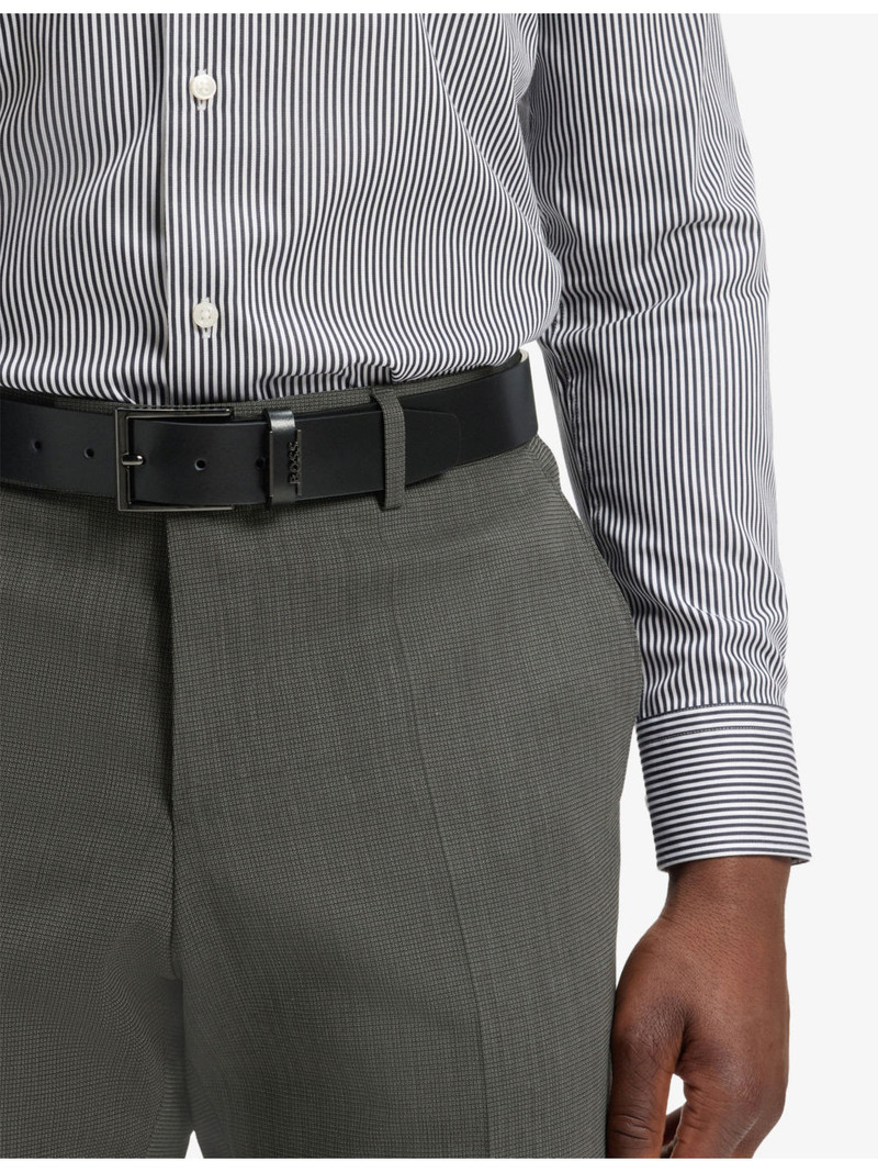 BOSS Branded-Buckle Leather Belt outlook