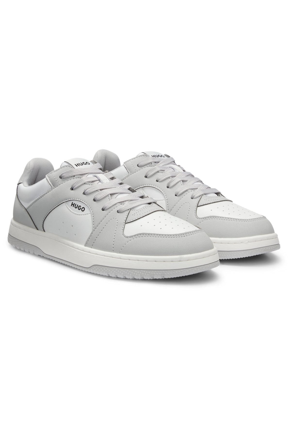 LOW-TOP TRAINERS WITH FAUX LEATHER - 2