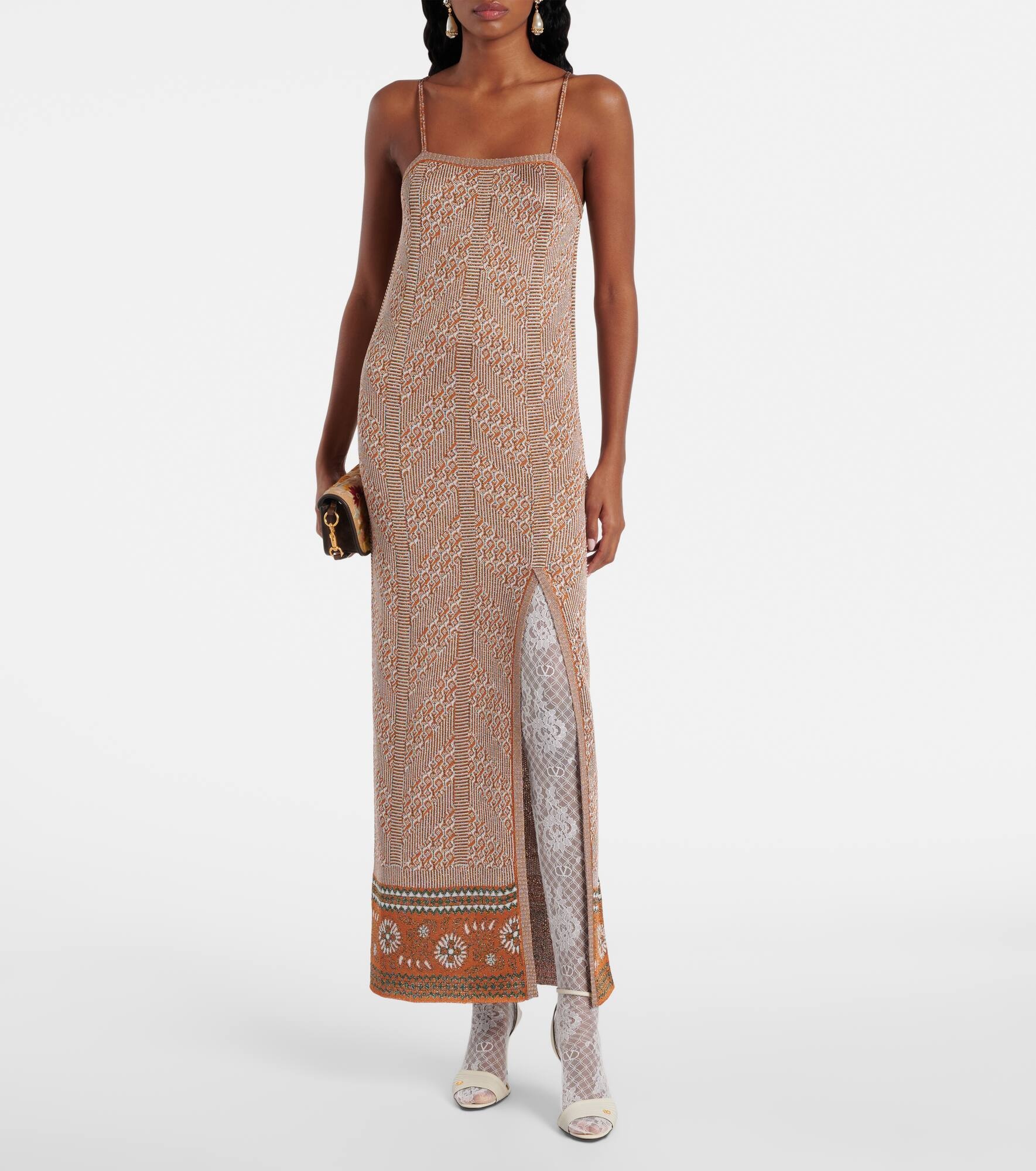 Jacquard lamé maxi dress - 6
