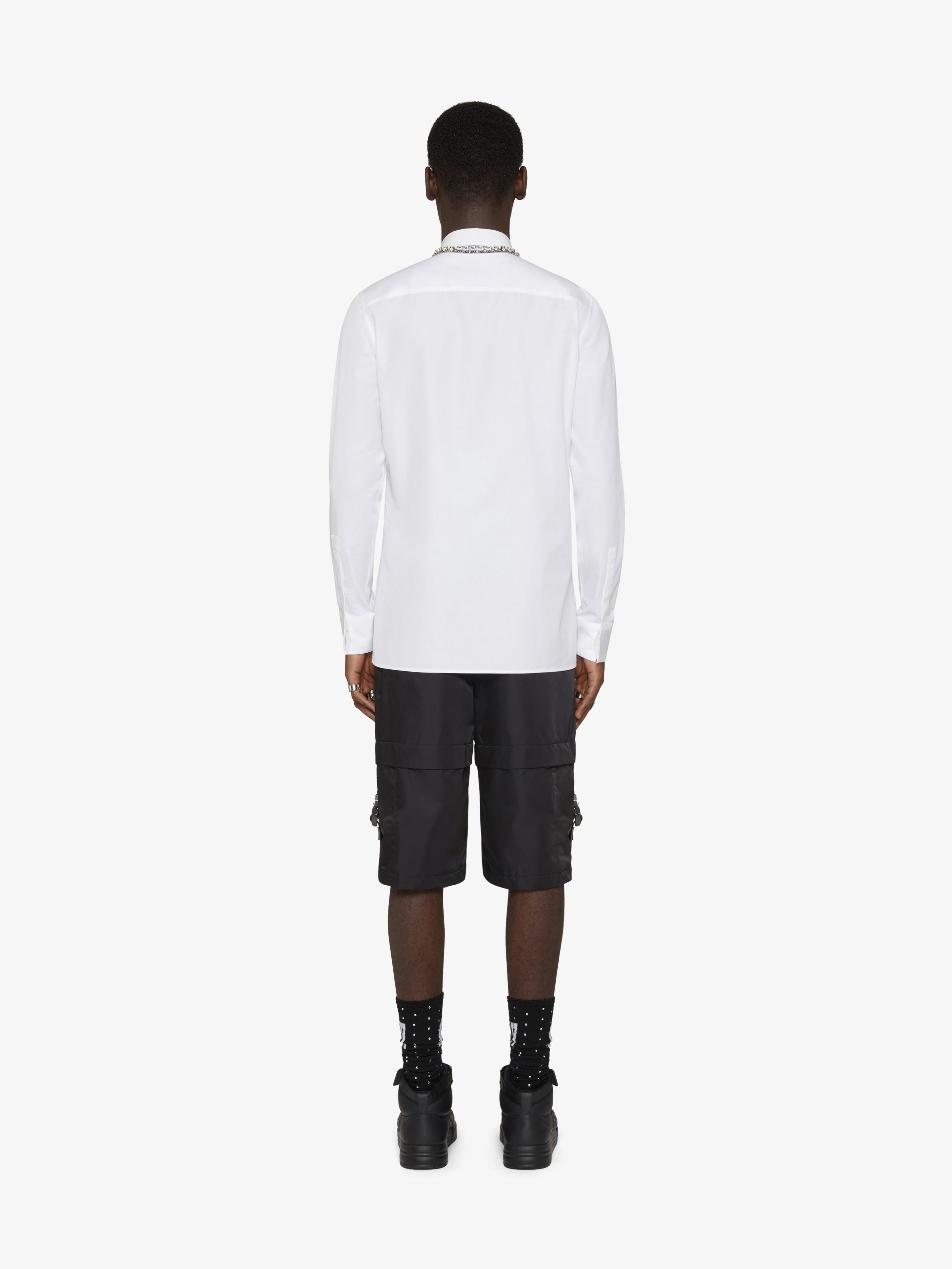 SHIRT IN 4G EMBROIDERED POPLIN - 4