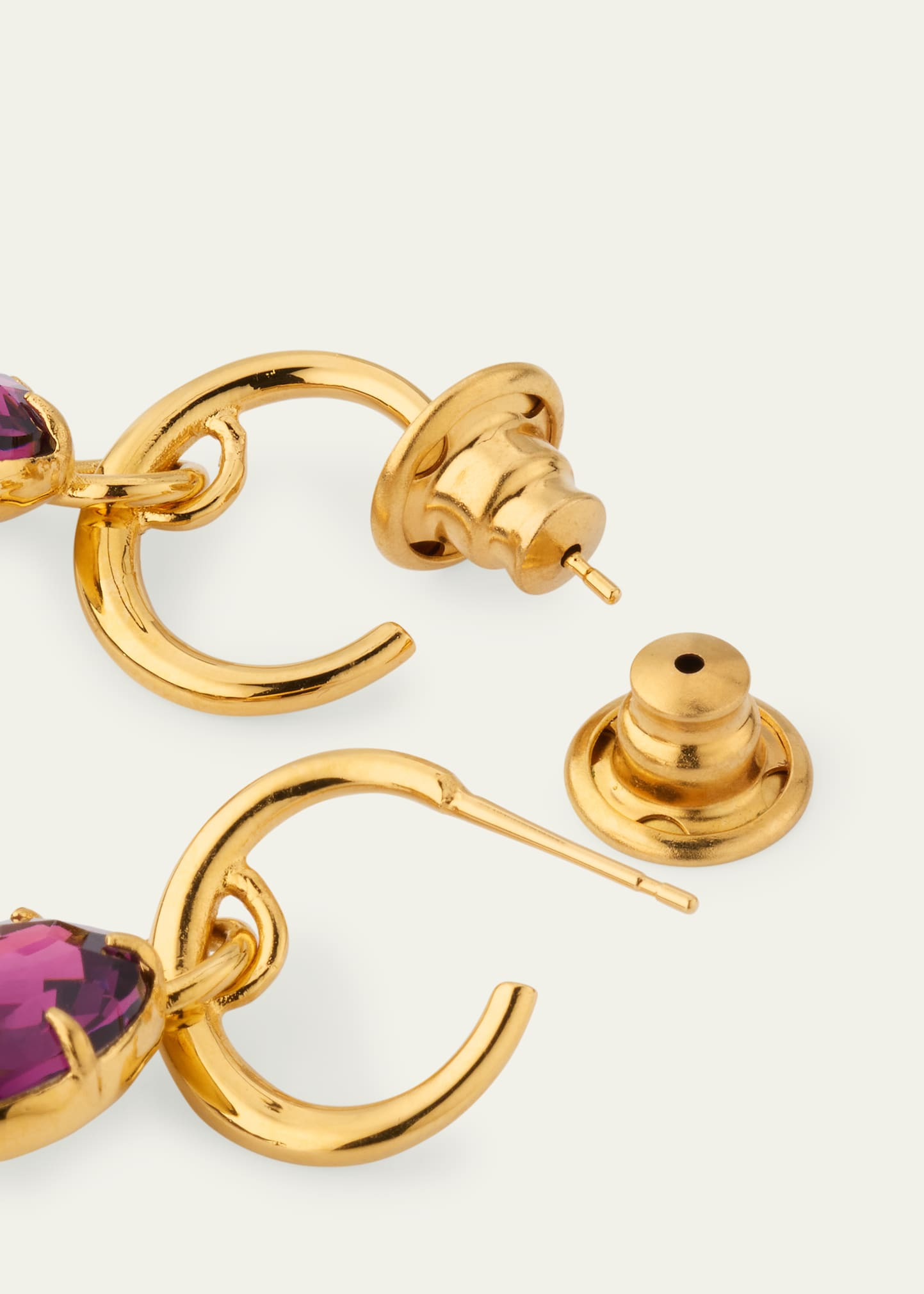 Crystal Mini Hoop Earrings - 4