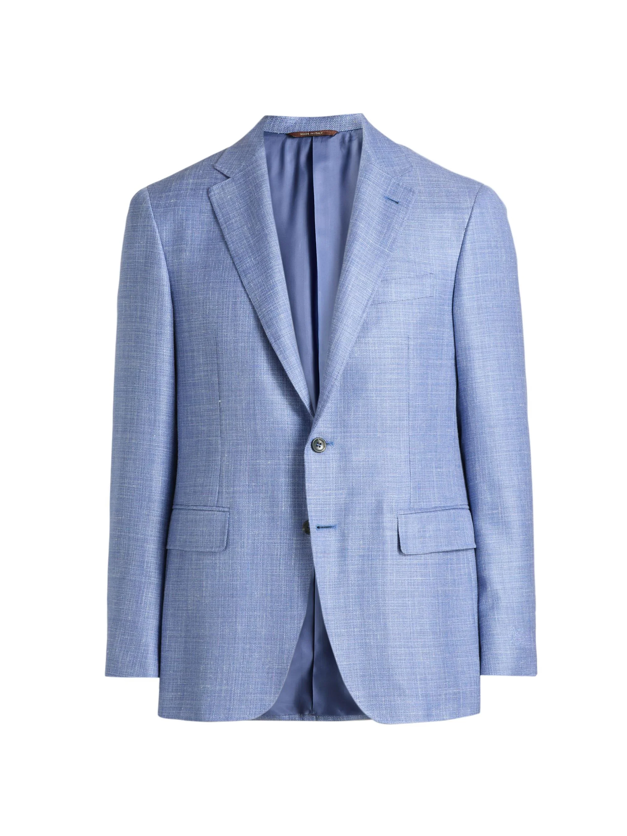 Men's Kei Textured Wool-Blend Sport Coat - Blue - 1
