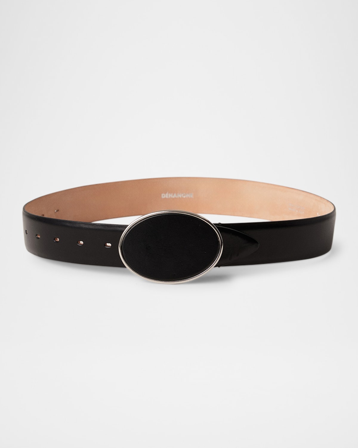 Flint Buckle Leather Belt - 3