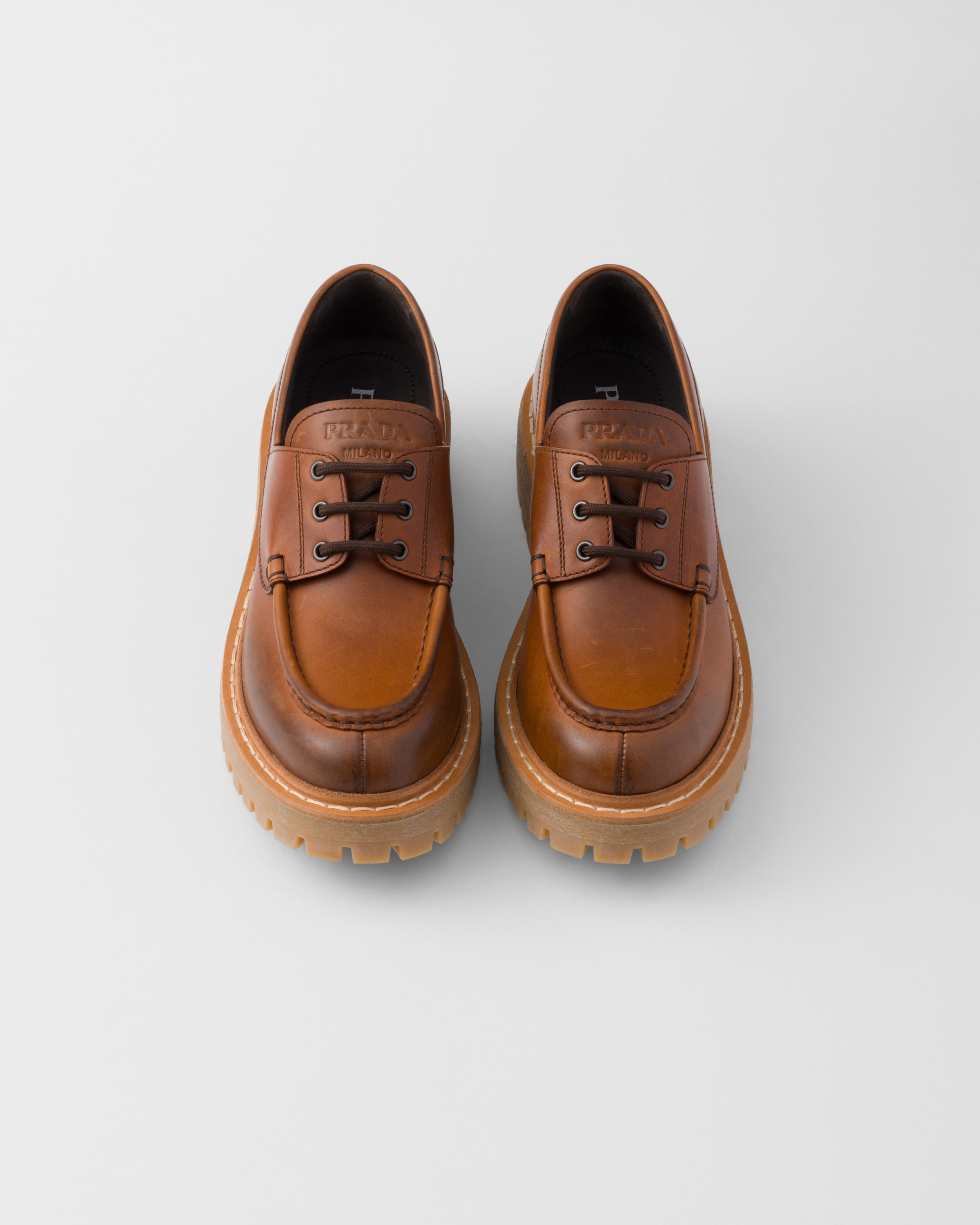 Prada Laced leather loafers | REVERSIBLE