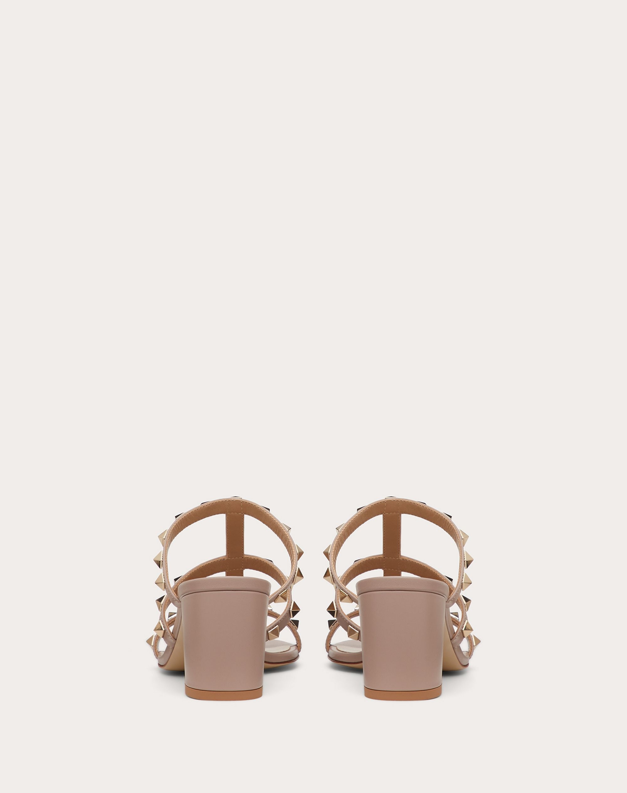 Rockstud Calfskin Leather Slide Sandal 60 mm - 3