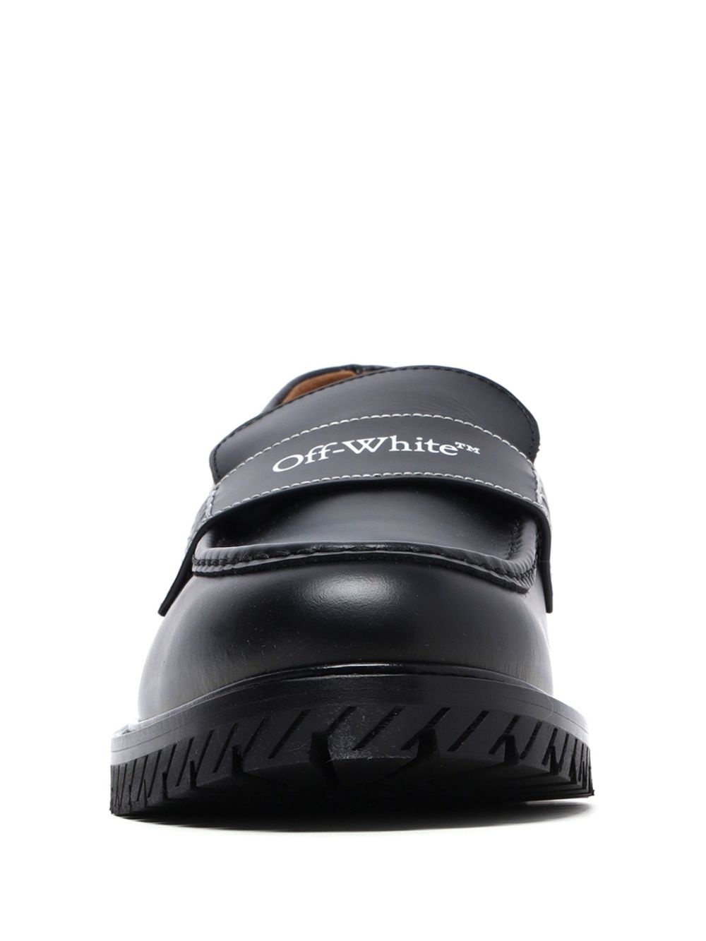 logo-print loafers - 4