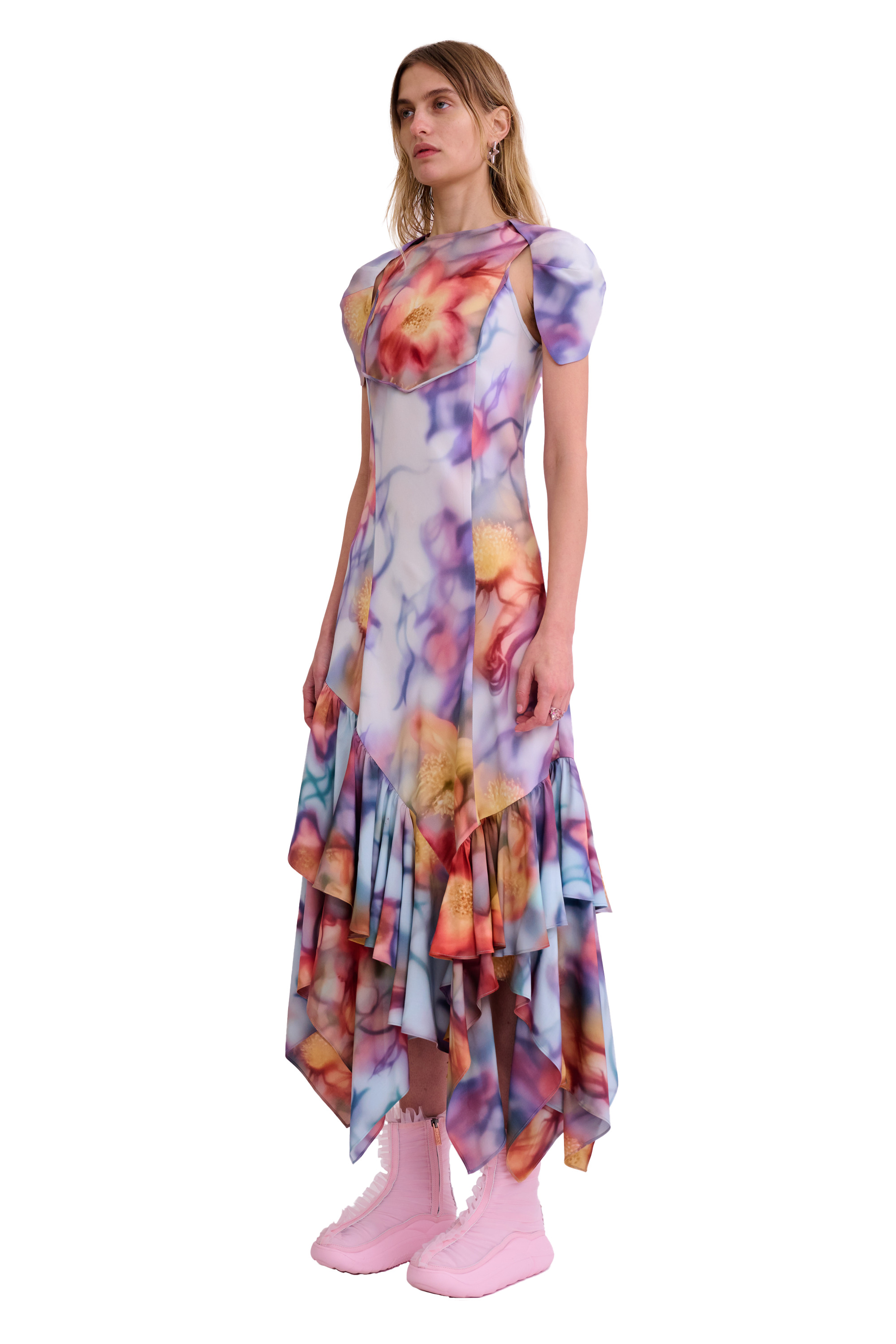 BARBED FLORAL HILLARY DRESS - 5