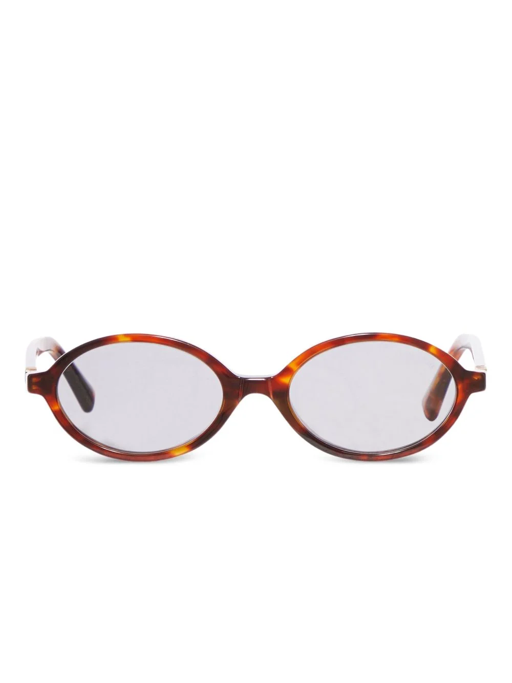 tortoiseshell oval-frame sunglasses - 1